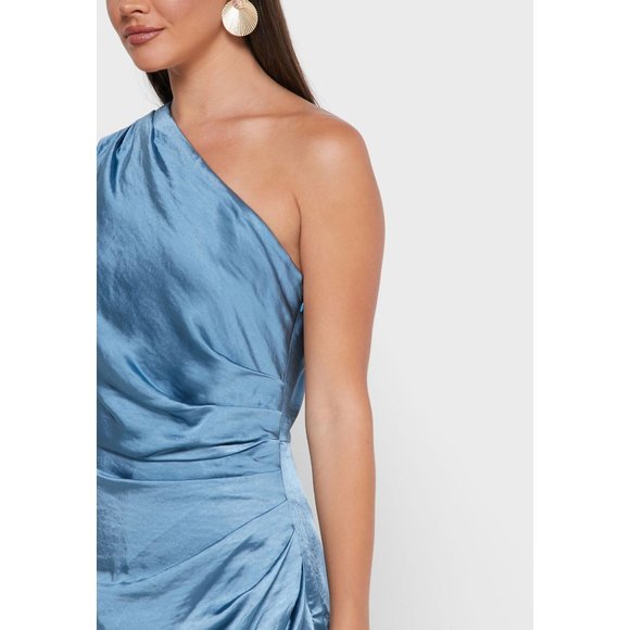 ELLIATT Cassini Satin Dress in Blue small - Picture 15 of 16